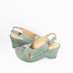 NWOT Sundance suede wedge sandals